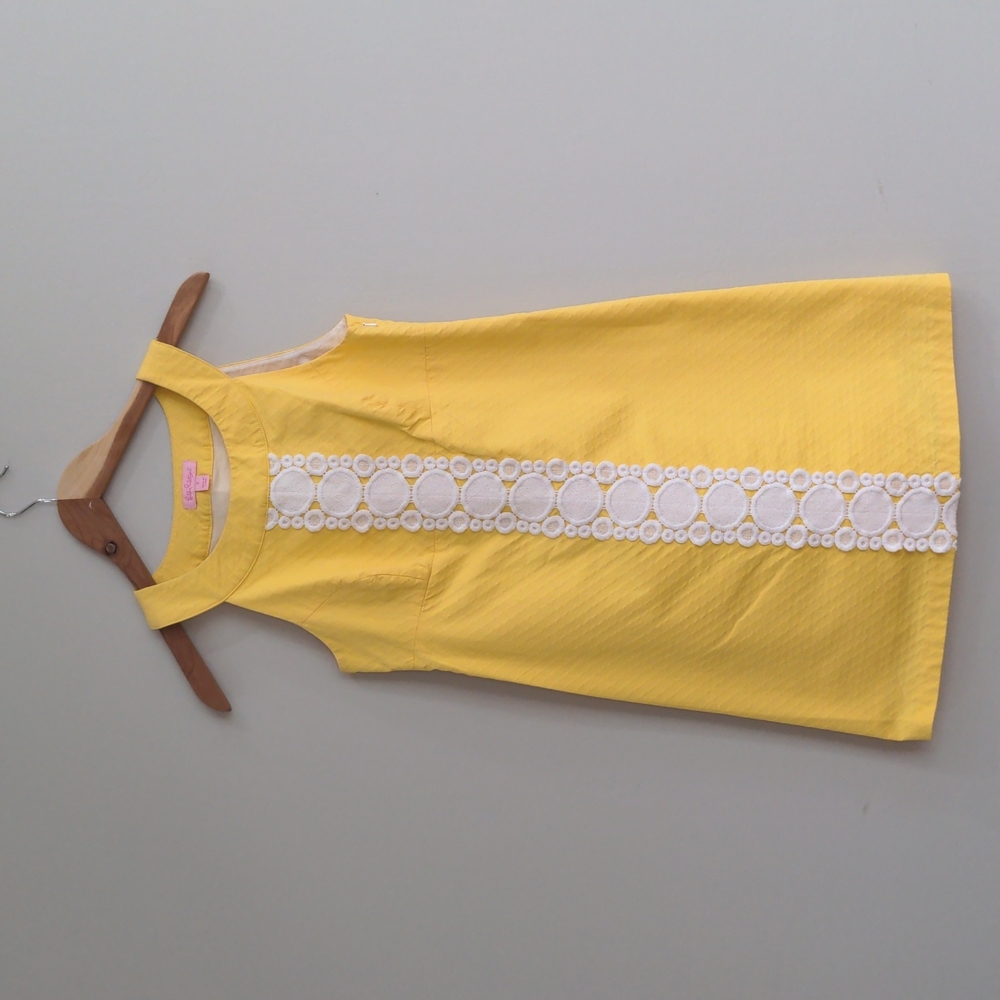 Classic 60s Yellow Lilly Pulitzer Dress Size  2